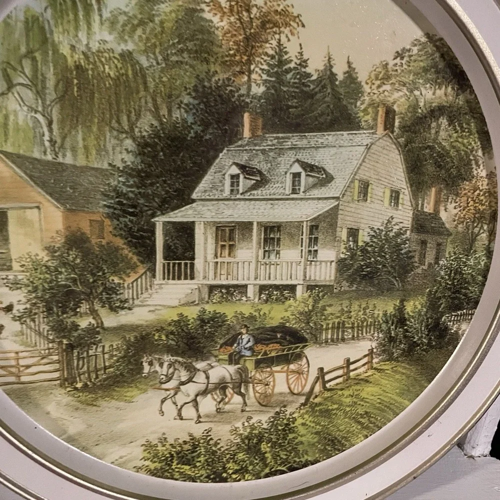 Collectors Plate‎ Currier and Ives The American Homestead Summer Beverages Food